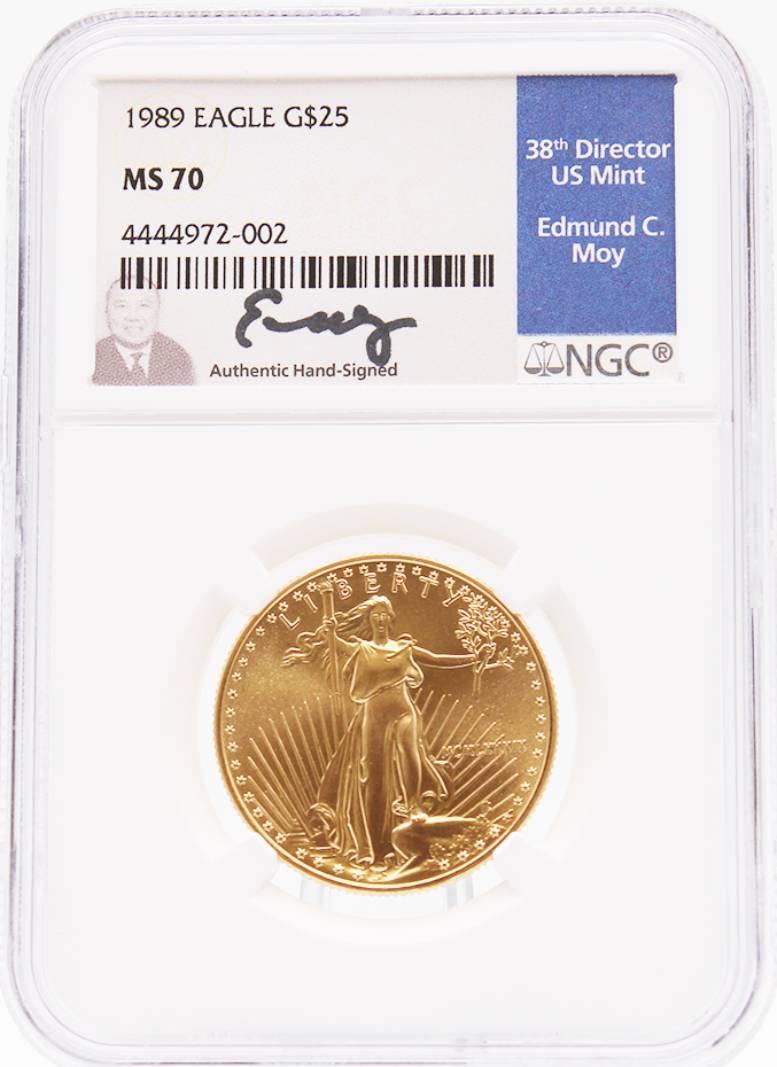 1989 NGC MS70 $25 Gold American Eagle- Moy